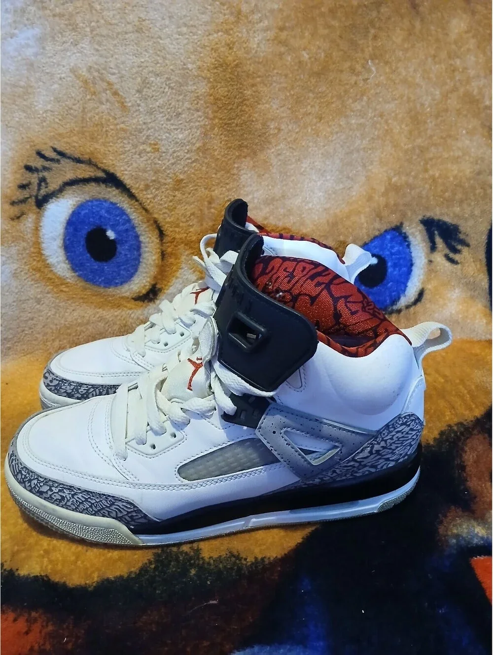 Jordan Spizike White/Black-Red Basketball Shoes Size 6.5Y